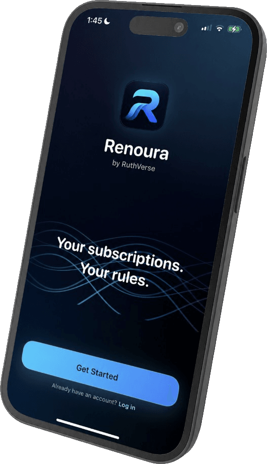 Renoura on iPhone — your subscriptions, your rules
